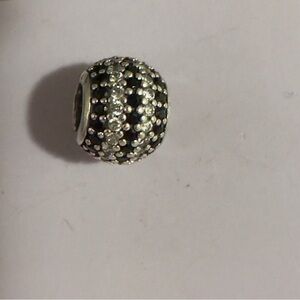 Pandora Black and Silver Charm Bead